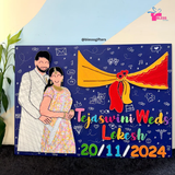 Personalized Gathbandhan String Art Nameplate - Gift for Wedding