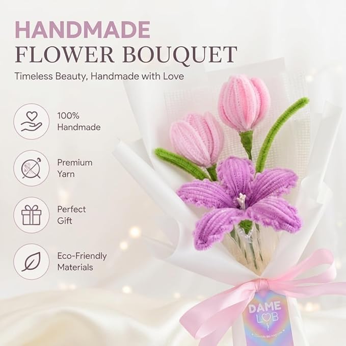 Tulip & Lily Crochet – Handmade Floral Keepsake