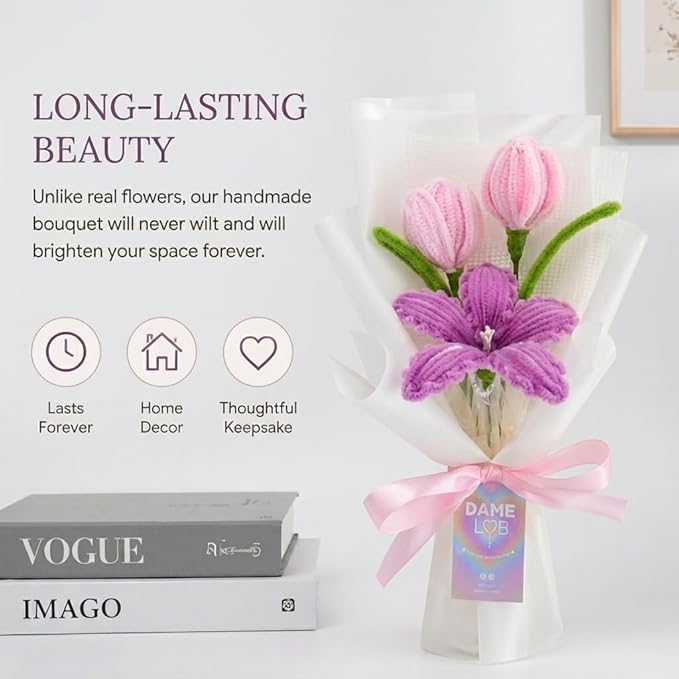 Tulip & Lily Crochet – Handmade Floral Keepsake