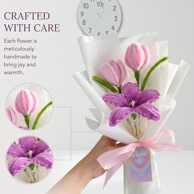 Tulip & Lily Crochet – Handmade Floral Keepsake