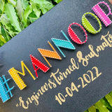 Unique String Art Couple Hashtag Nameplate with Lights