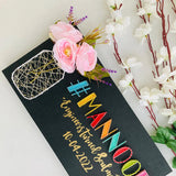 Unique String Art Couple Hashtag Nameplate with Lights