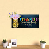 Unique String Art Couple Hashtag Nameplate with Lights