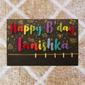 Happy B'day Name Plate With Thread Art Work