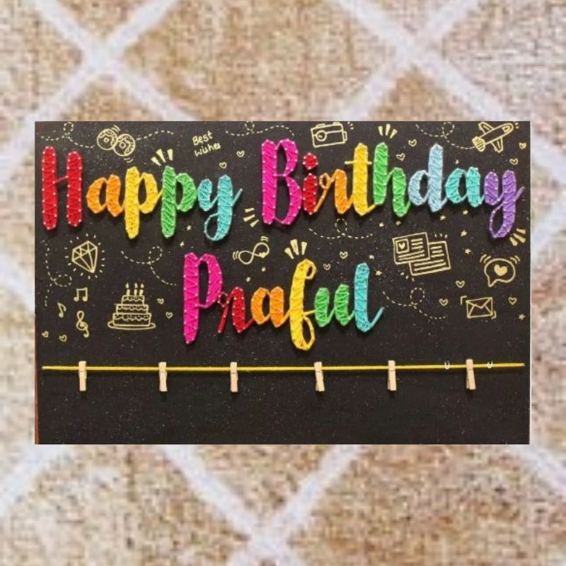 Customized String Art Nameplate for Birthday Gift