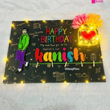 Shining Wishes – Handmade Birthday String Art Nameplate