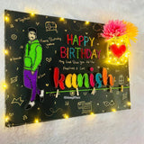 Shining Wishes – Handmade Birthday String Art Nameplate