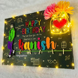 Shining Wishes – Handmade Birthday String Art Nameplate