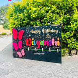 Wings of Joy – Handmade Butterfly String Art Nameplate