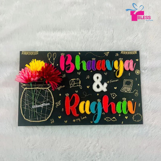 Together in Threads – A Memory Nameplate for Couples