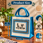 Warli Art Printed Jute Bag for Gifting and Everyday Use