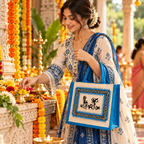 Warli Art Printed Jute Bag for Gifting and Everyday Use