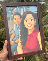 Personalized Ghibli Art Frame – Turn Your Love Story Into Magic