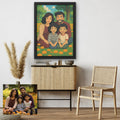 Ghibli Fantasy Custom Family Art – Frame Your Precious Memories
