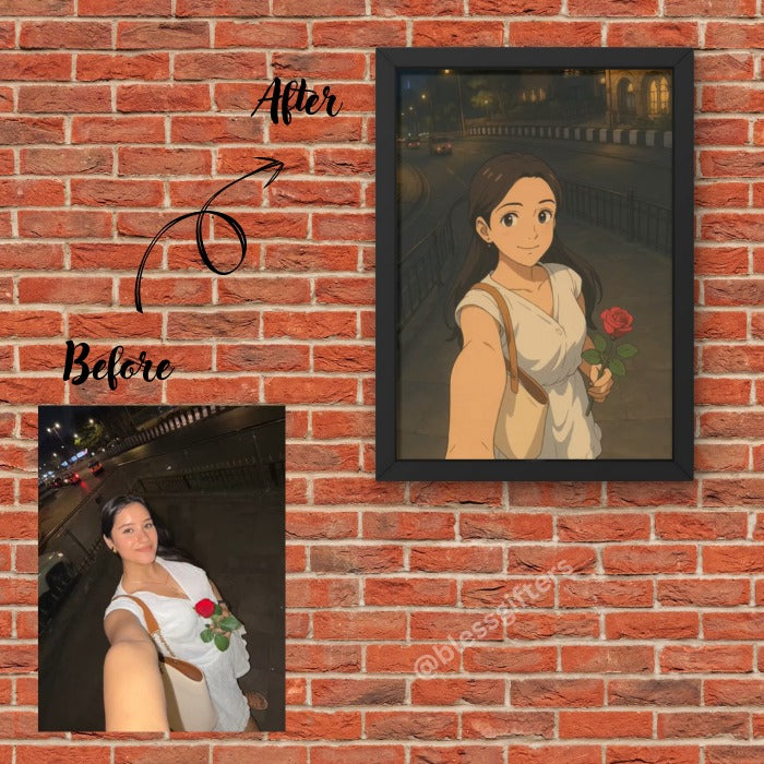 Turn Your Memories into Art – Ghibli Style Personalized Frame