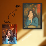 Custom Ghibli-Inspired Frame – Gift for Her