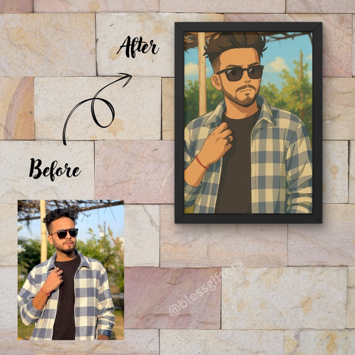 Elvish x Ghibli Magic – Personalized Frame for True Hustlers