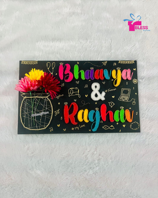 Together in Threads – A Memory Nameplate for Couples
