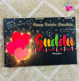 Emotional Raksha Bandhan String Art Gift for Sister With Fairy Lights