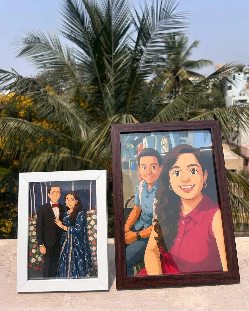 Unique Ghibli Art Frame – Perfect for Couples in Love: Set of 2 Piece