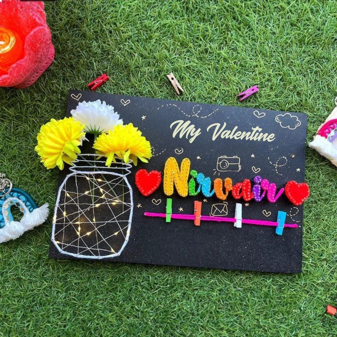 Turn Love into Art – Customized Valentine String Art Nameplate