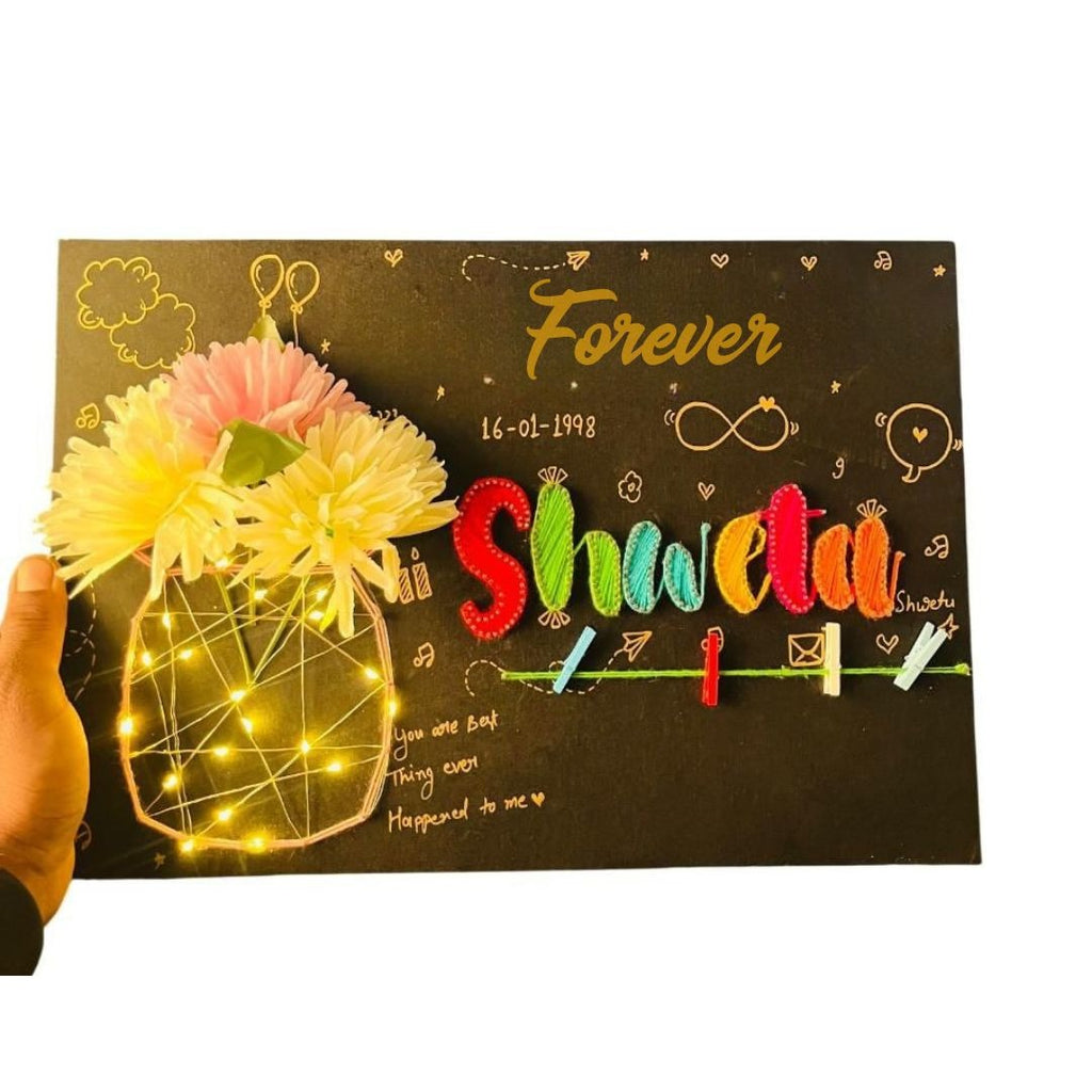 Turn Love into Art – Customized Valentine String Art Nameplate