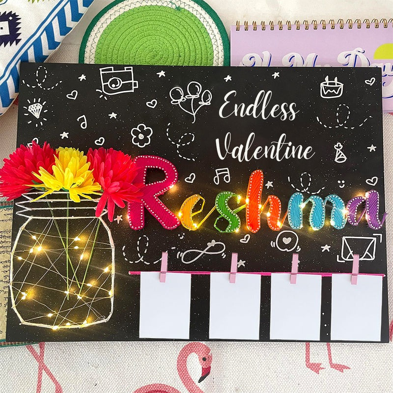 Turn Love into Art – Customized Valentine String Art Nameplate
