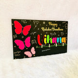 🦋 Wings of Bond – Personalized Raksha Bandhan Nameplate, Best Gift for Sister