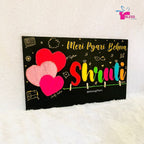 Emotional Raksha Bandhan String Art Gift for Sister With Fairy Lights