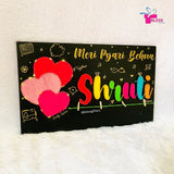 Emotional Raksha Bandhan String Art Gift for Sister With Fairy Lights