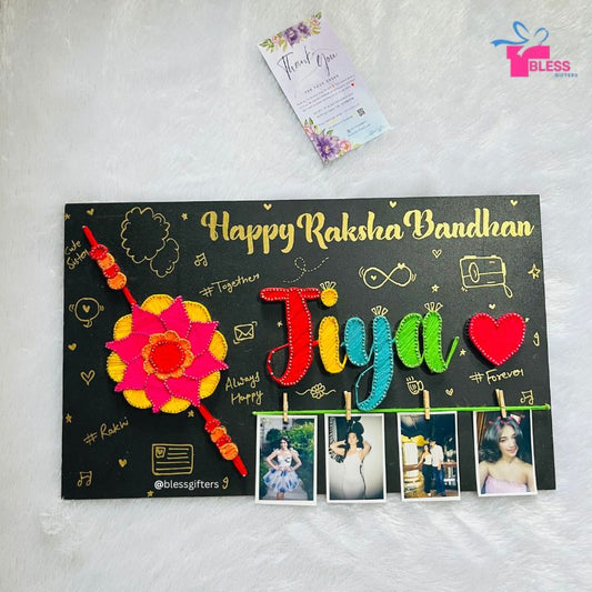 Rakshabandhan String Art Nameplate, Perfect Gift for Sister