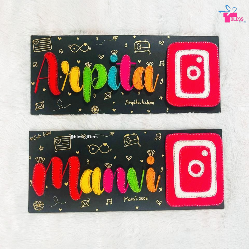 Personalized Instagram String Art Nameplate - Perfect for Room Decor