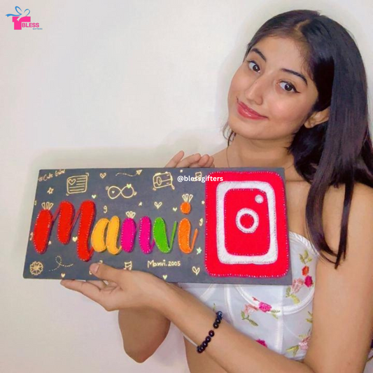 Personalized Instagram String Art Nameplate - Perfect for Room Decor