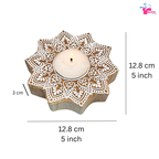 Traditional Mandala Design Tealight Holder, Perfect for Home & Pooja (Set of 25)