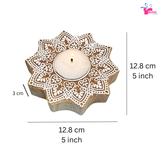 Traditional Mandala Design Tealight Holder, Perfect for Home & Pooja (Set of 25)