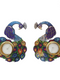 Hand Painted Peacock Tea Light Holders (Set of 50)