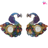 Hand Painted Peacock Tea Light Holders (Set of 50)