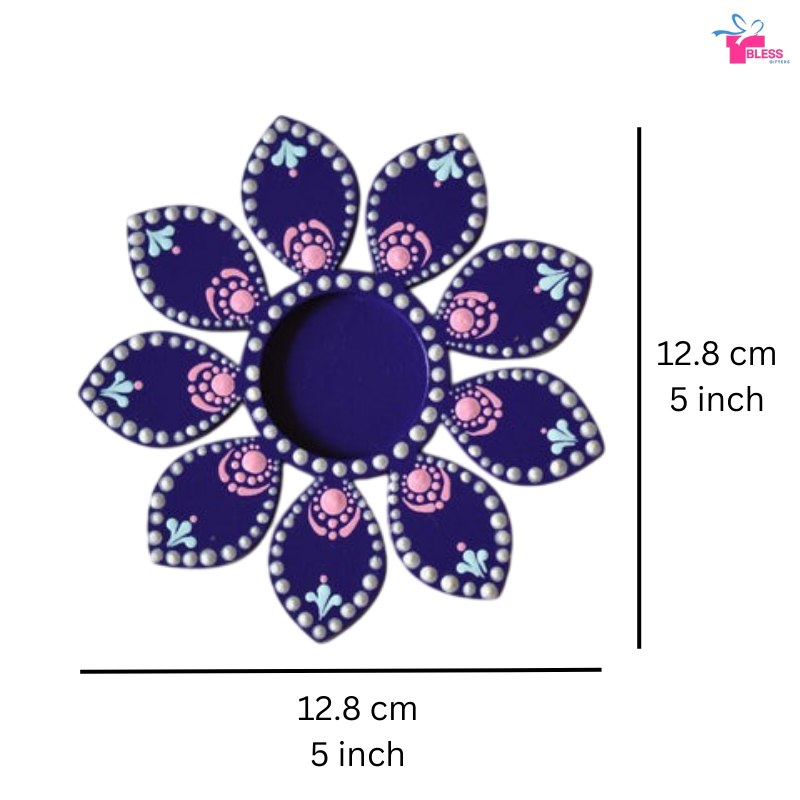 Colorful Flower Shaped Tealight Holders for Diwali Decor (Set of 25)