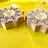 Traditional Mandala Design Tealight Holder, Perfect for Home & Pooja (Set of 25)