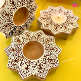 Traditional Mandala Design Tealight Holder, Perfect for Home & Pooja (Set of 25)