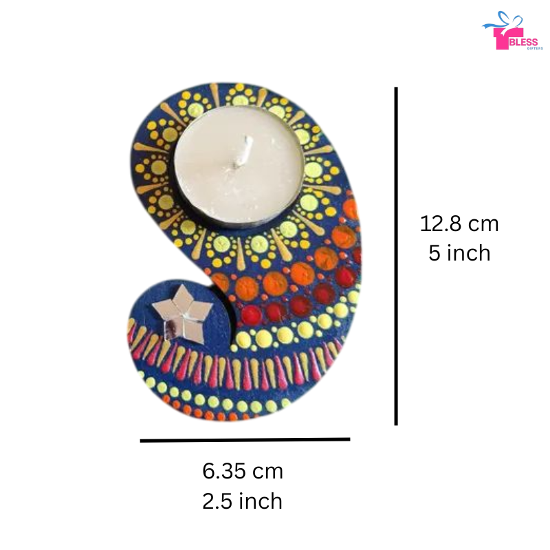 Hand-Painted Paisley Tealight Holders (Set of 50)