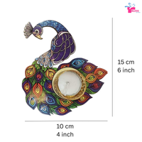Hand Painted Peacock Tea Light Holders (Set of 50)