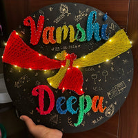 Wedding Knot String Art Nameplate, Perfect gift for wedding couples