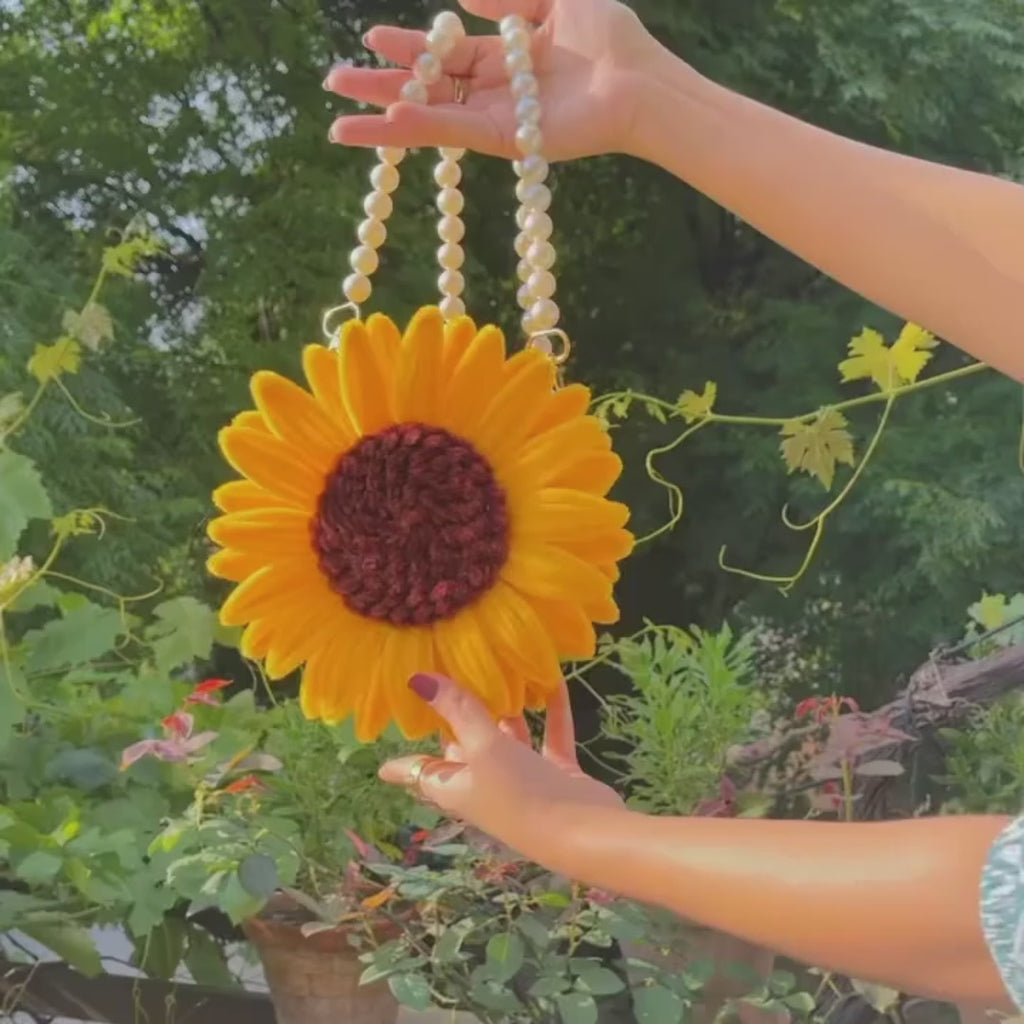 Handmade Sunflower Pearl Sling Bag - Perfect Gift For Her