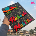 Customize handmade string art nameplate with bird