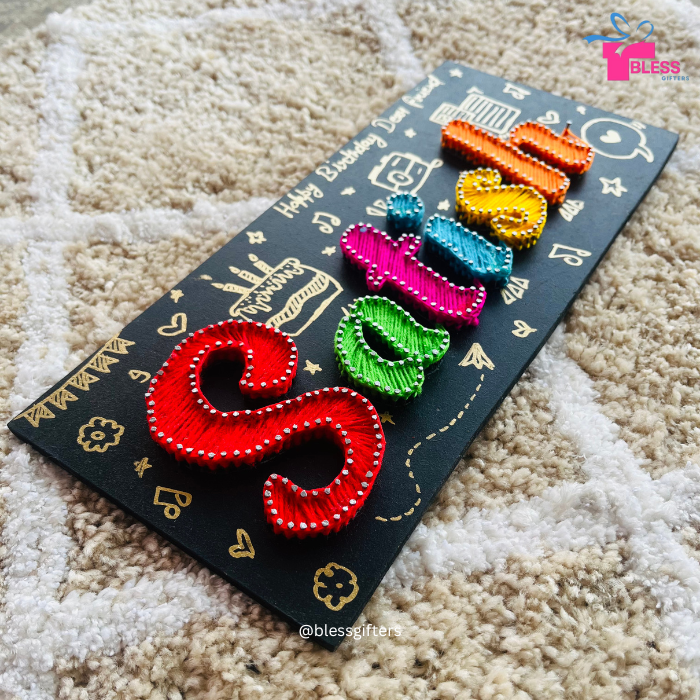 Single name string art nameplate - Handmade gift