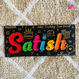 Single name string art nameplate - Handmade gift