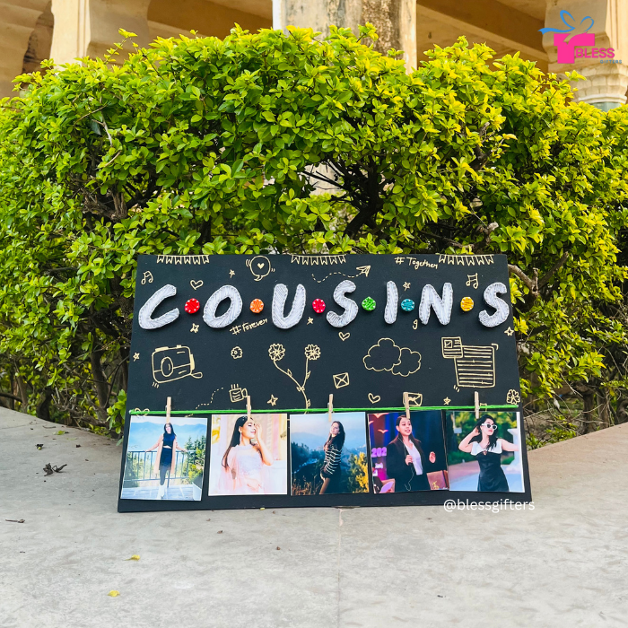 Handmade String Art Nameplate for Cousins – A Gift of Memories 🎁✨